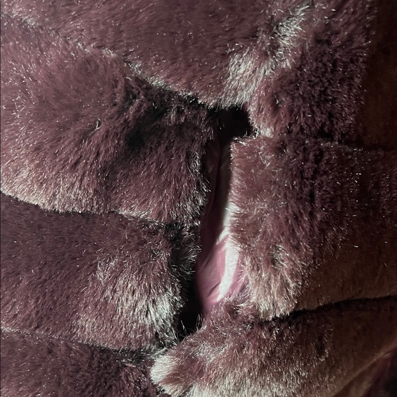 THE BOUNDLESS Plush Burgundy Hooded REVERSIBLE Vest - Picture 3 of 15